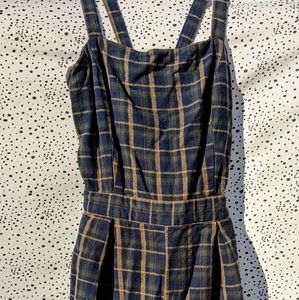 Plaid Overalls M